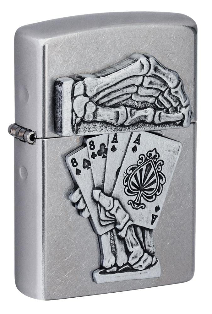 Personalized Custom Message Engraved on Back Ace of Spades Zippo Windproof Lighter (Dead Mans Hand) 49536