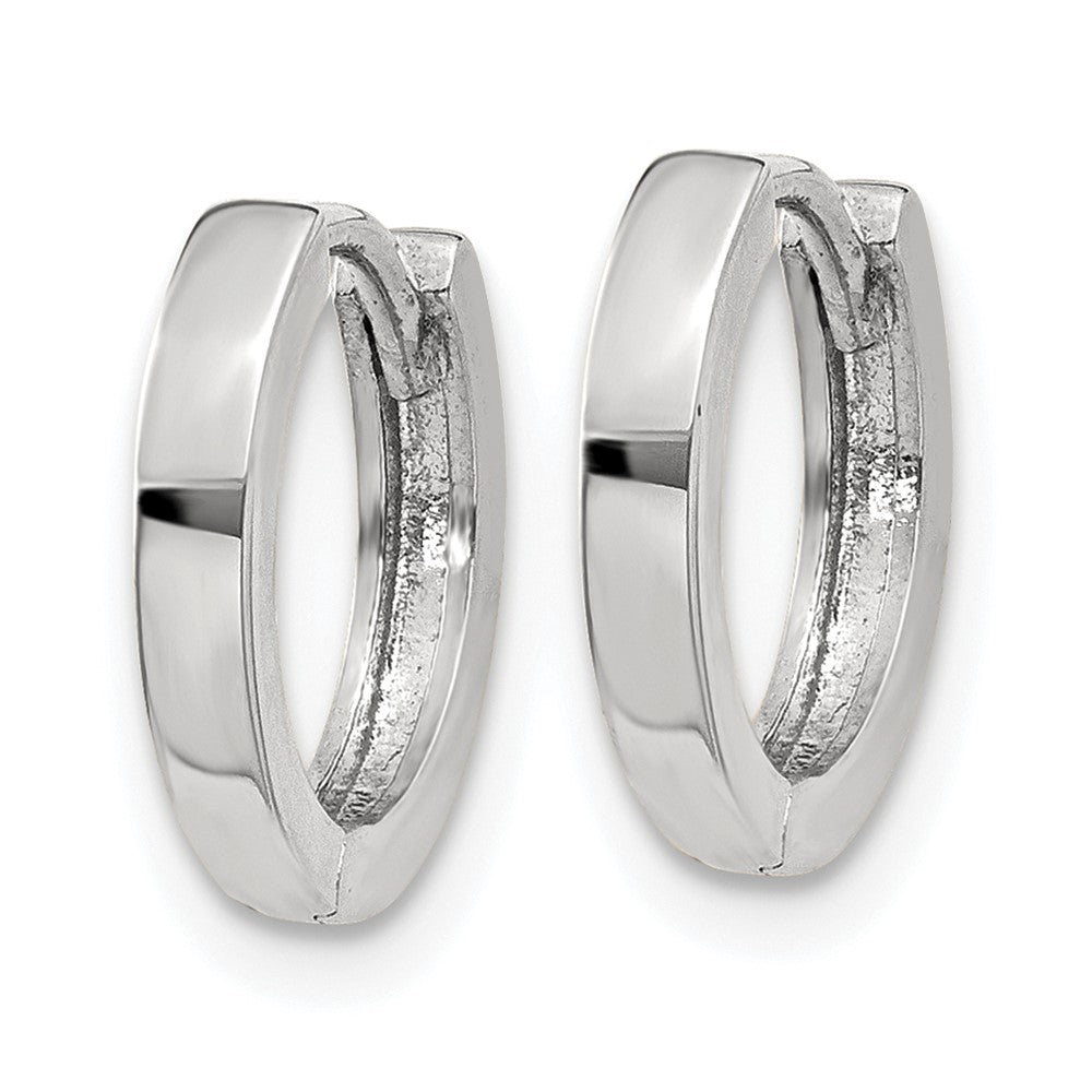 10k White Gold Hinged Hoop Earrings