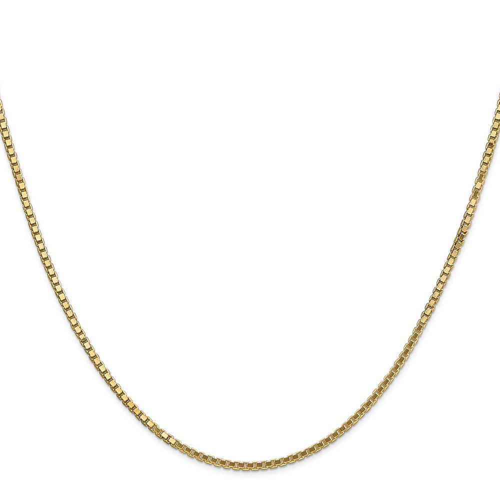 14K 24 inch 1.5mm Box with Lobster Clasp Chain