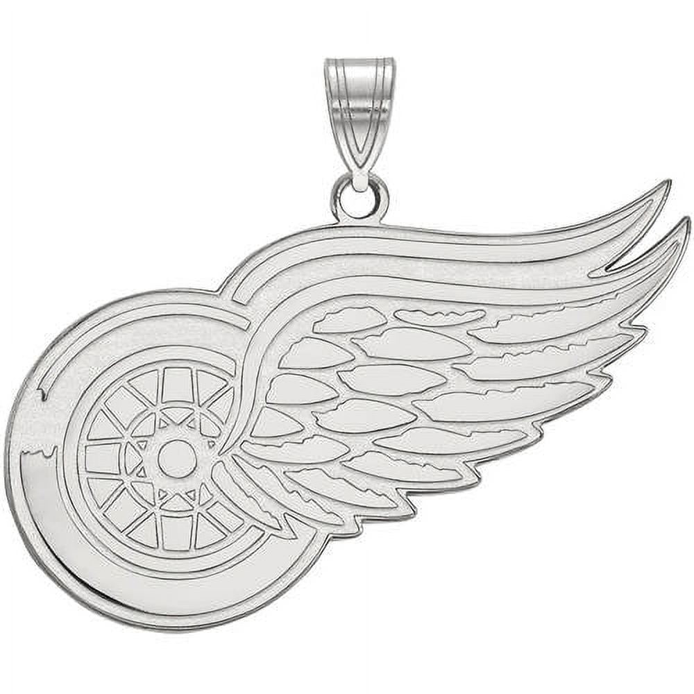 LogoArt NHL Detroit Red Wings Sterling Silver Extra Large Pendant