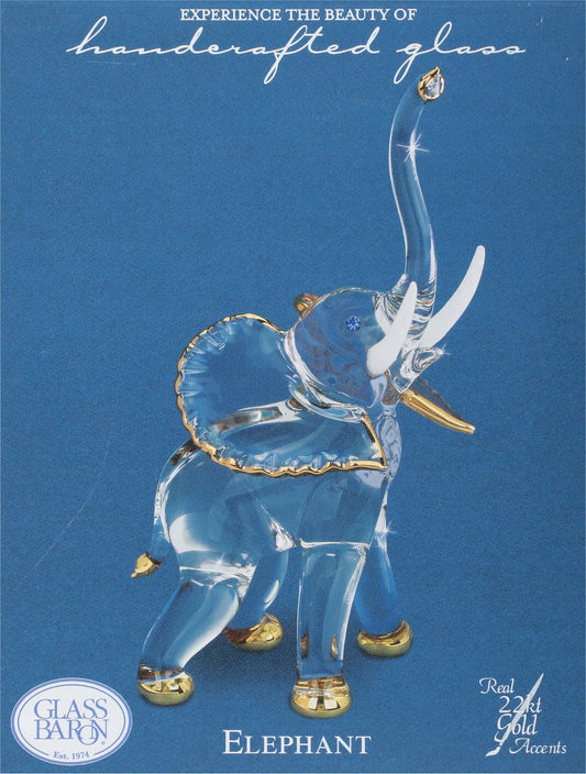 Glass Baron Elephant Handcrafted Glass 1 ea