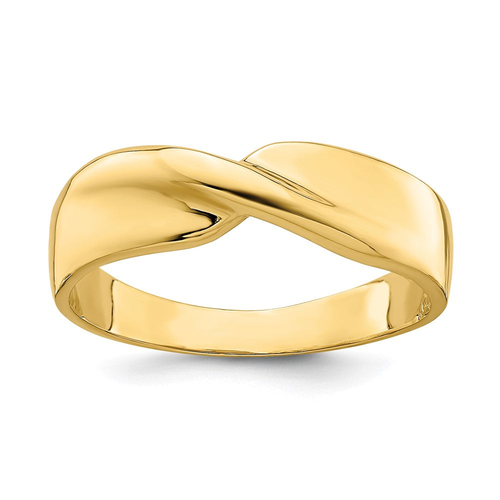 14K Polished Single Twist Ring Size 6