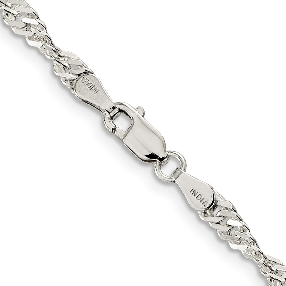 Sterling Silver 3.5mm Singapore Chain 20 Inches