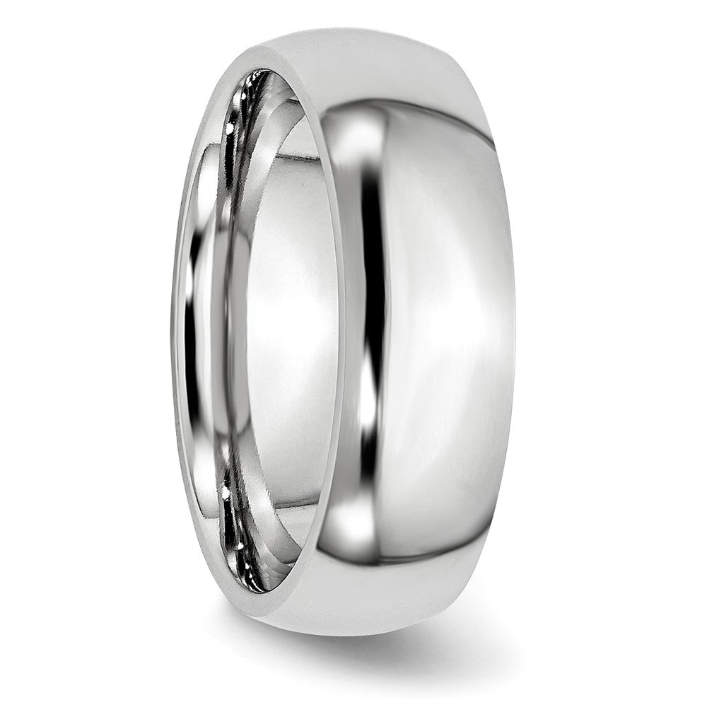 Cobalt Polished 7mm Half Round Band Size - 9