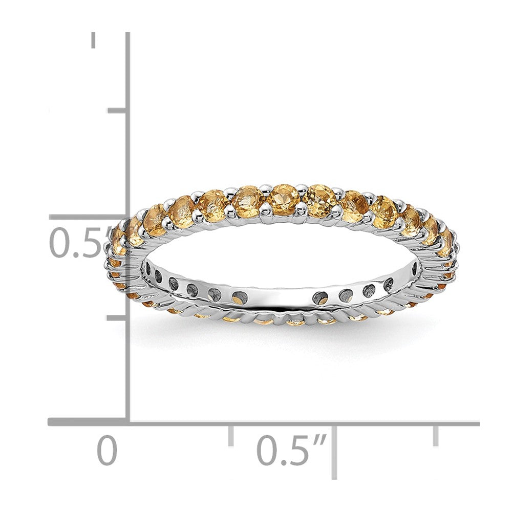 Sterling Silver Stackable Expressions Citrine Ring