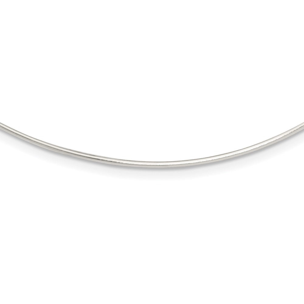 Sterling Silver Solid Polished 1.4mm Neck Wire Necklace 18 Inches
