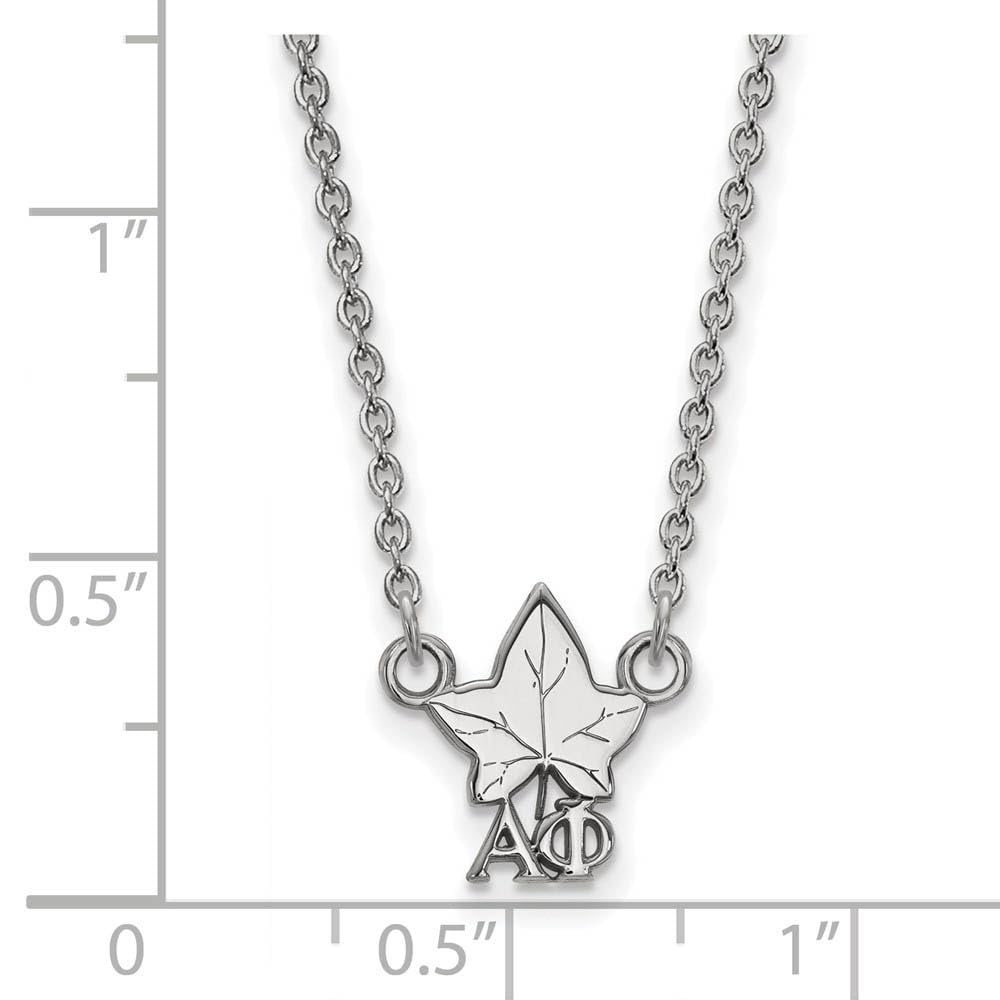 Sterling Silver 18in Official Licensed Greek Sororities Alpha Phi (??) XS Pendant w/ Necklace
