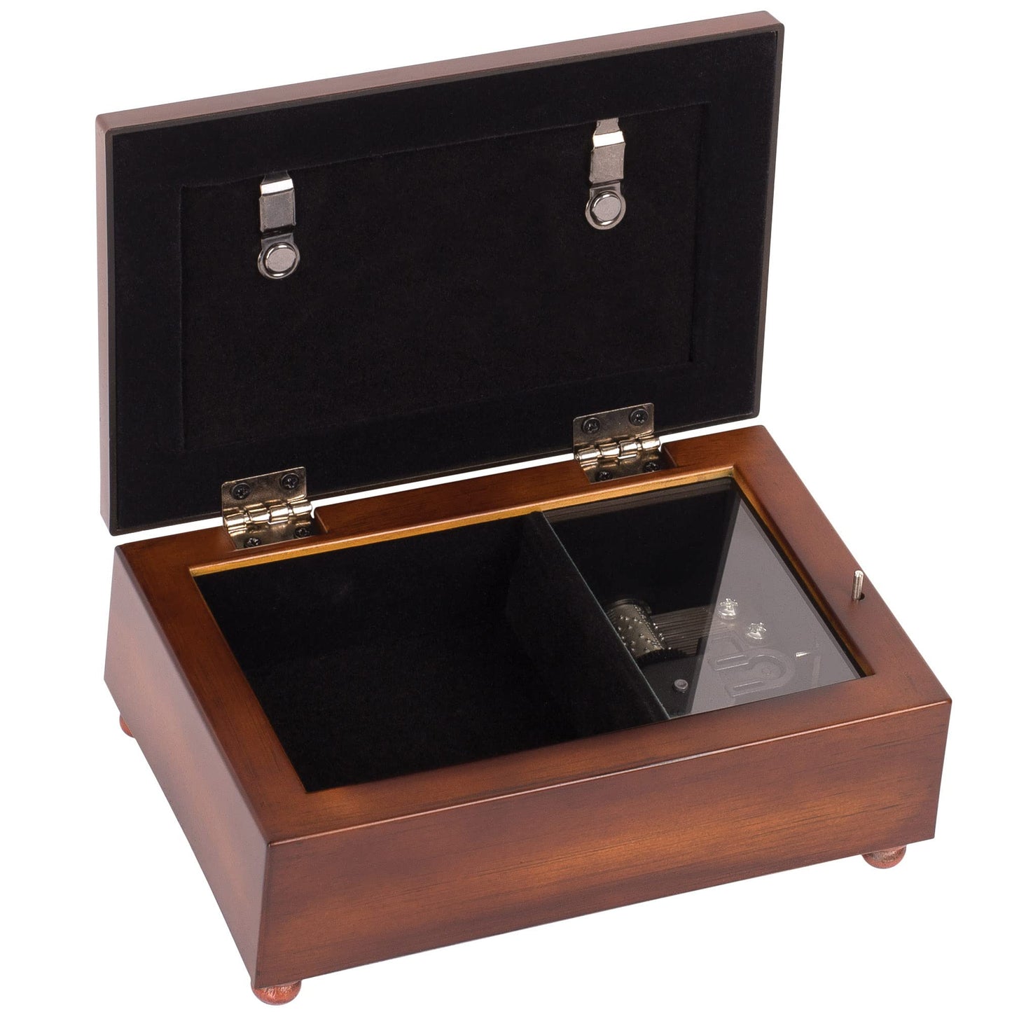 May You Find The Courage Jeweled Woodgrain Jewelry Music Box - Plays Tune Wind Beneath My Wings