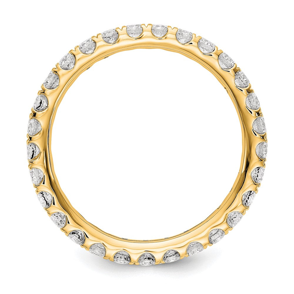 14k 1 carat Lab Grown Diamond VS/SI+ G+ Size 7.5 Shared Prong Eternity Band