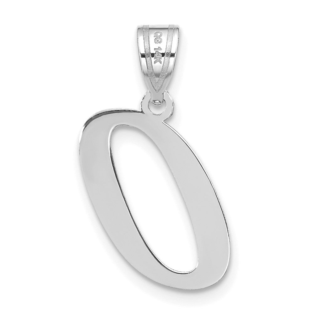 14kw Polished Letter O Initial Pendant