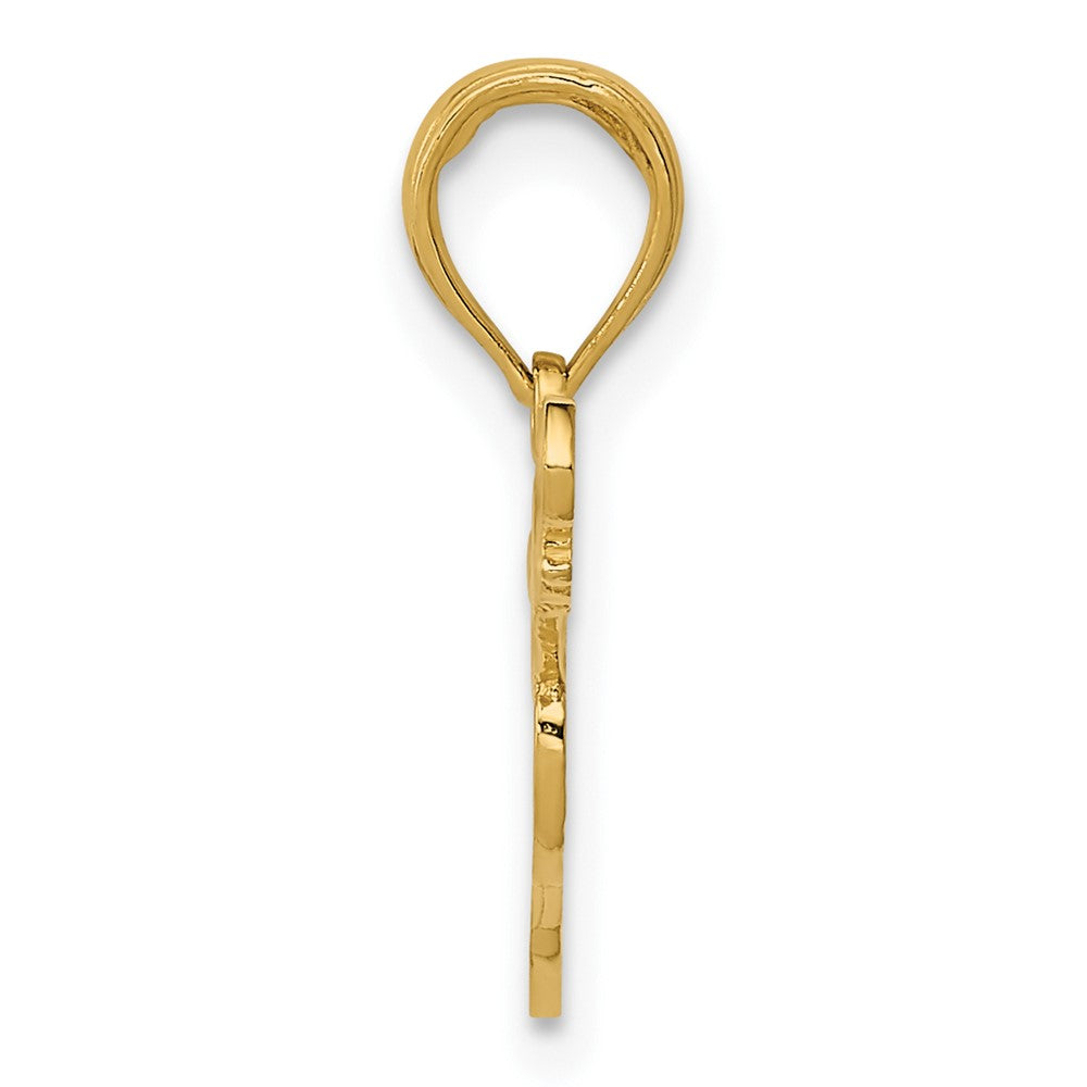 10K Guitar Pendant Yellow Gold
