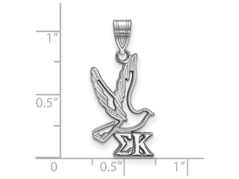 Sterling Silver Official Licensed Greek Sororities Sigma Kappa (??) Medium Pendant