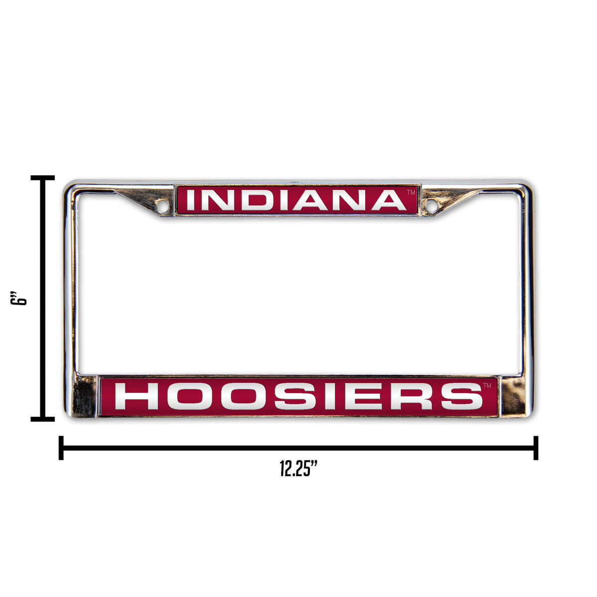 Indiana-IU-Hoosier's Chrome Metal Laser Cut License Plate Frame