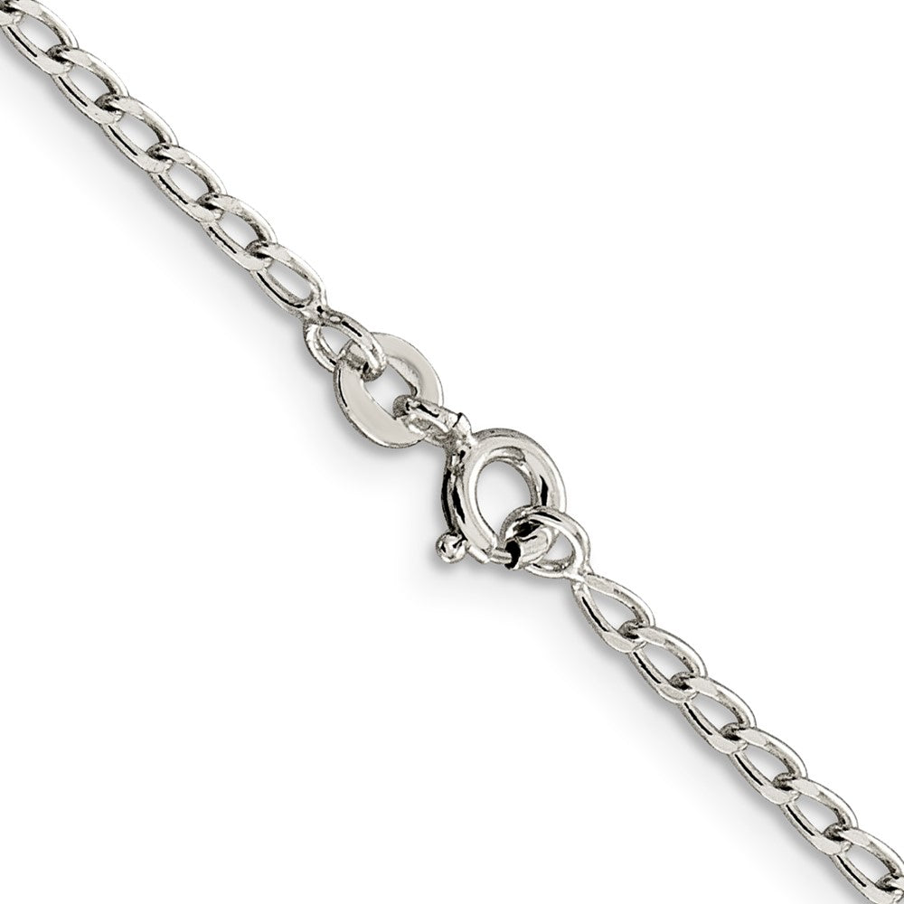 Sterling Silver 2mm Open Elongated Link Chain 20 Inches