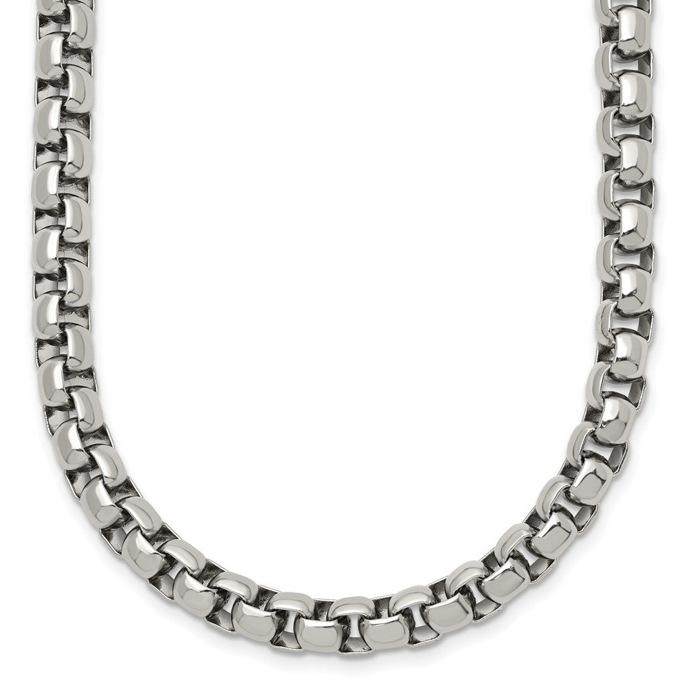 Stainless Steel Polished 24in Rounded Box Chain