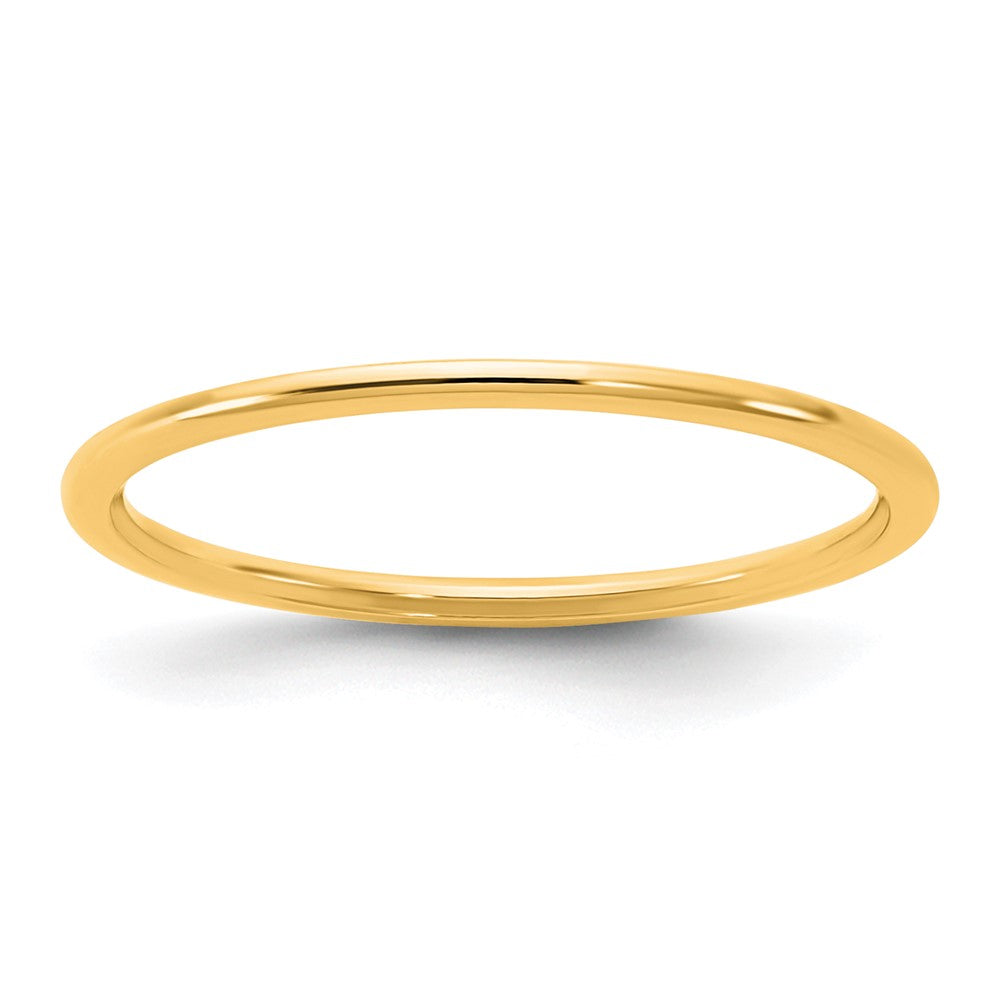 14KY 1mm Half Round Band Size 12.5