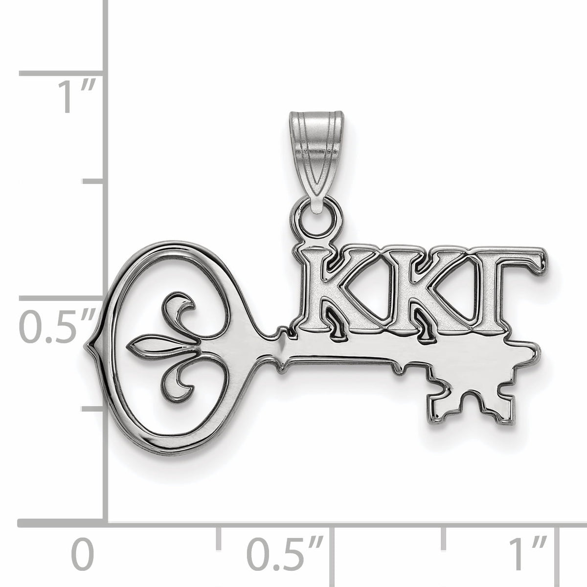 LogoArt Sterling Silver Kappa Kappa Gamma Small Pendant Necklace