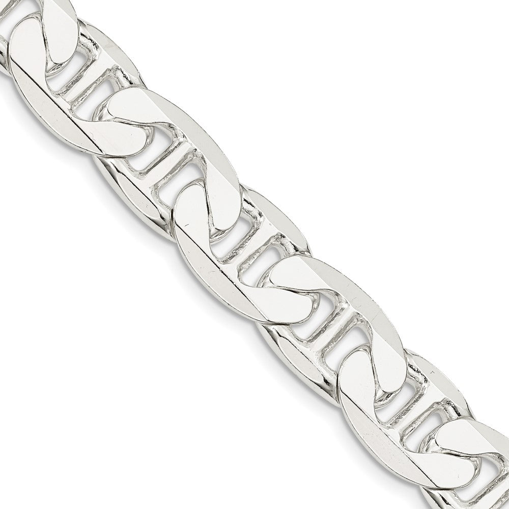 Sterling Silver 11.5mm Flat Anchor Chain 24 Inches