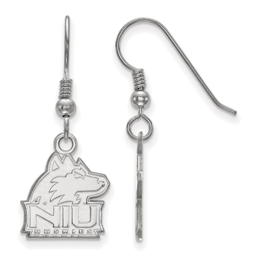 LogoArt Sterling Silver Northern Illinois University Small Dangle Earrings Wire Female Adult