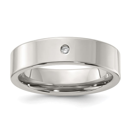 Titanium 6mm Plain Comfort Fit w/ .03 dia Band