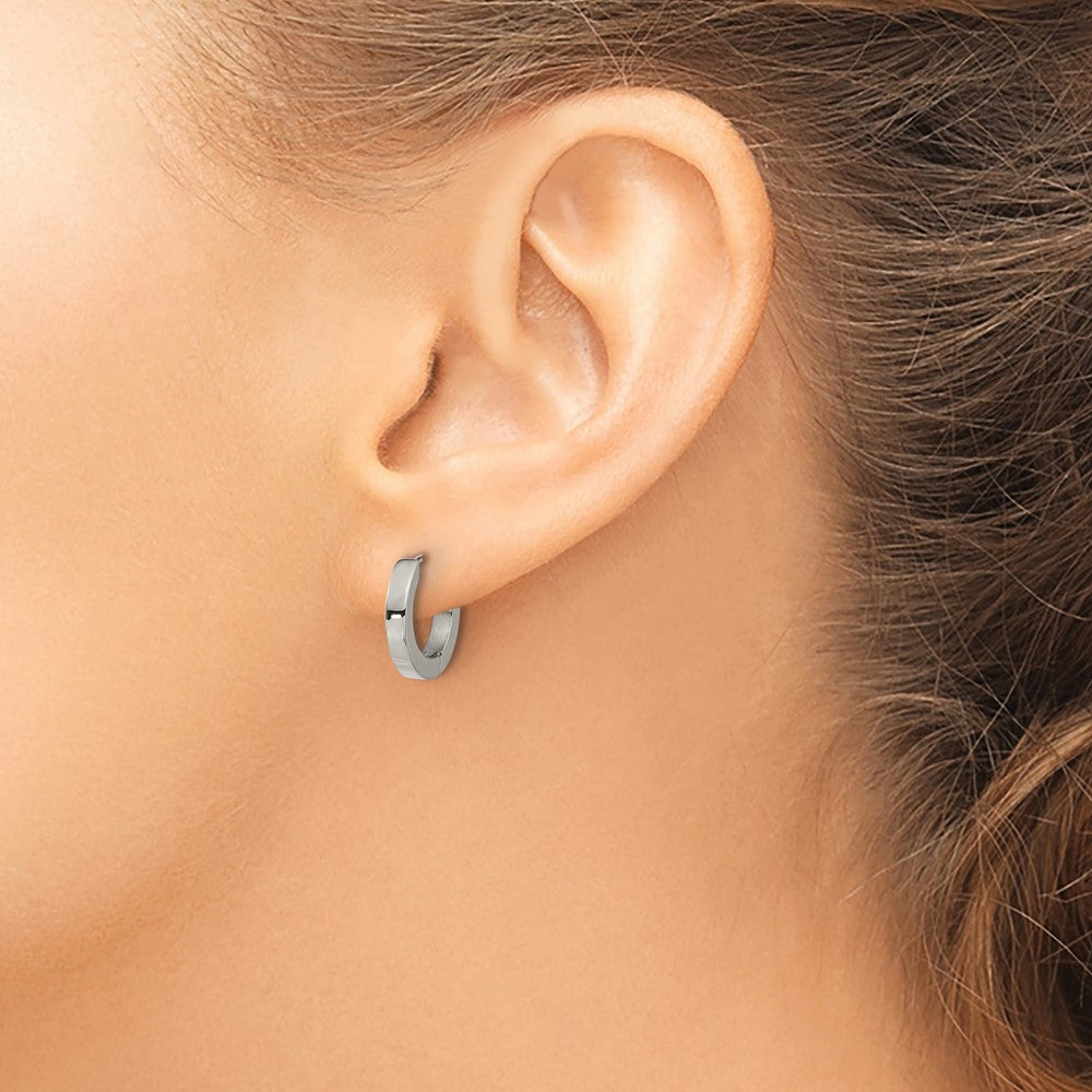 Titanium Polished 2.5mm Huggie Hoop Earrings