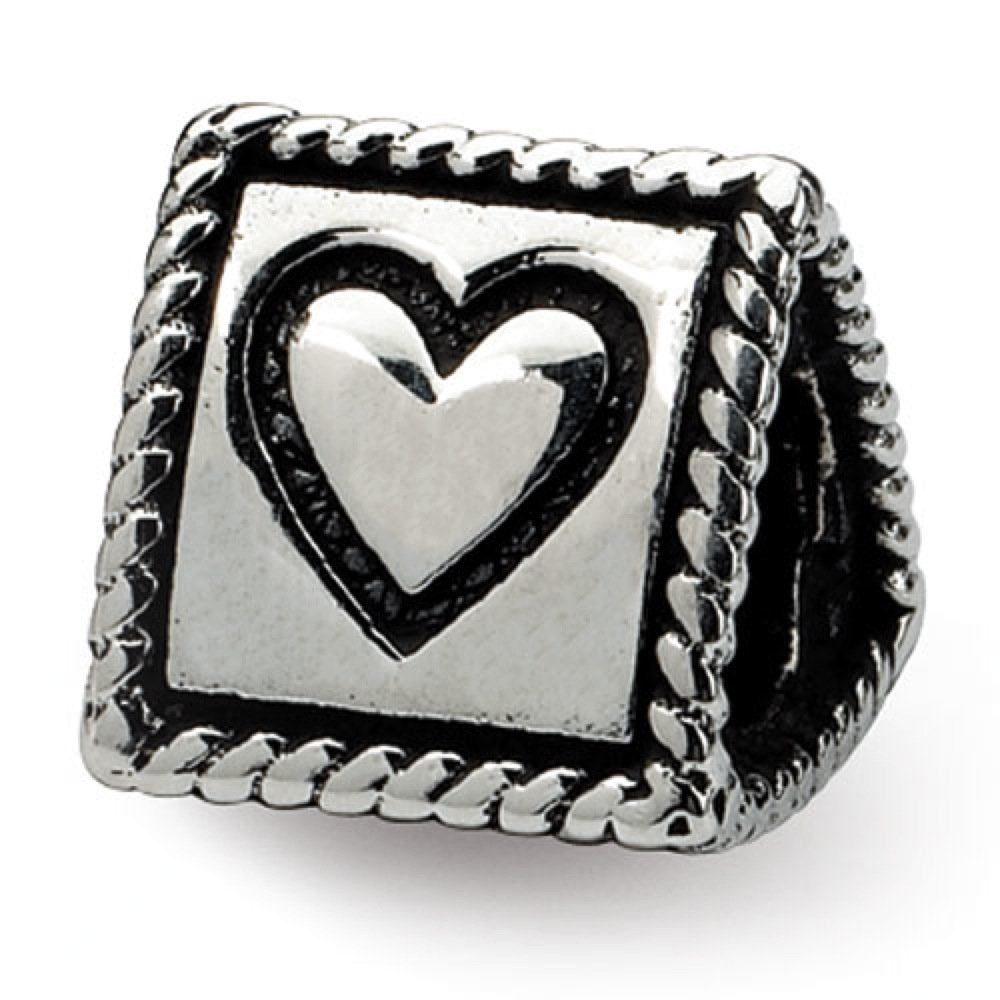 Sterling Silver Reflections Anchor, Cross, Heart Trilogy Three Sided Bead