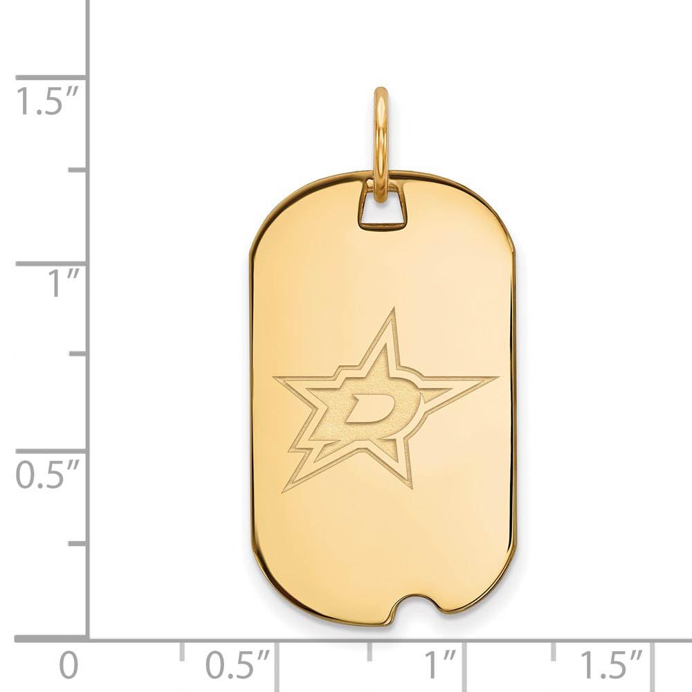 Women's Dallas Stars Gold Plated Small Dog Tag