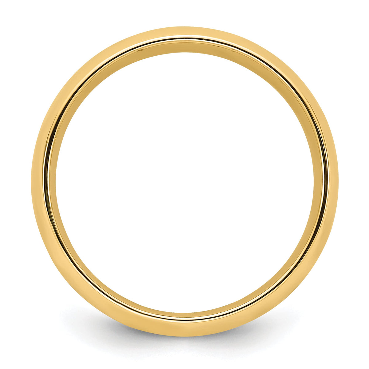 14k Yellow Gold 5mm Standard Weight Comfort Fit Wedding Band Size 4.5 CF050