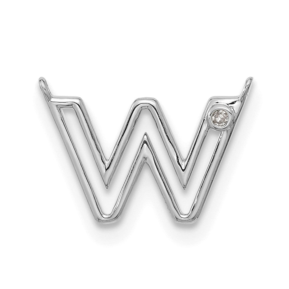 Stella & Dot 10kw Diamond Initial W Charm Element