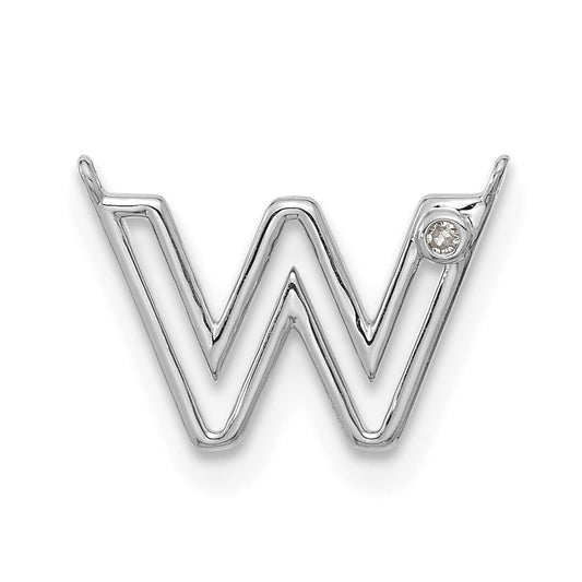 Stella & Dot 10kw Diamond Initial W Charm Element