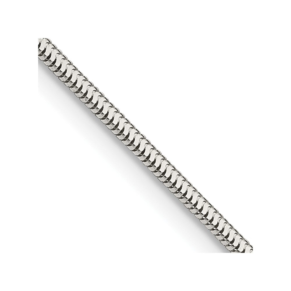 Sterling Silver 1.5mm Diamond-cut Flat Snake Chain 16 Inches