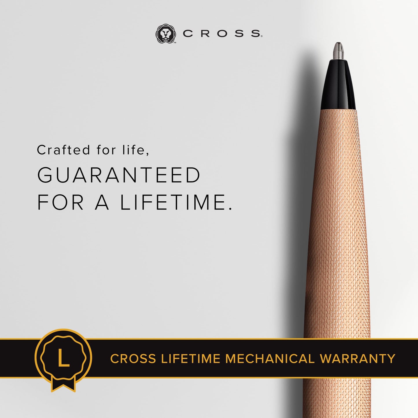 Cross ATX Refillable Ballpoint Pen, Medium Ballpen, Includes Premium Gift Box - Rose Gold