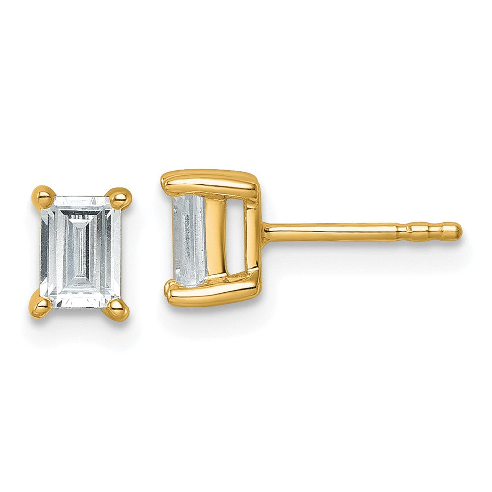 14ky 5.45x3.8mm Emerald Earring Mounting