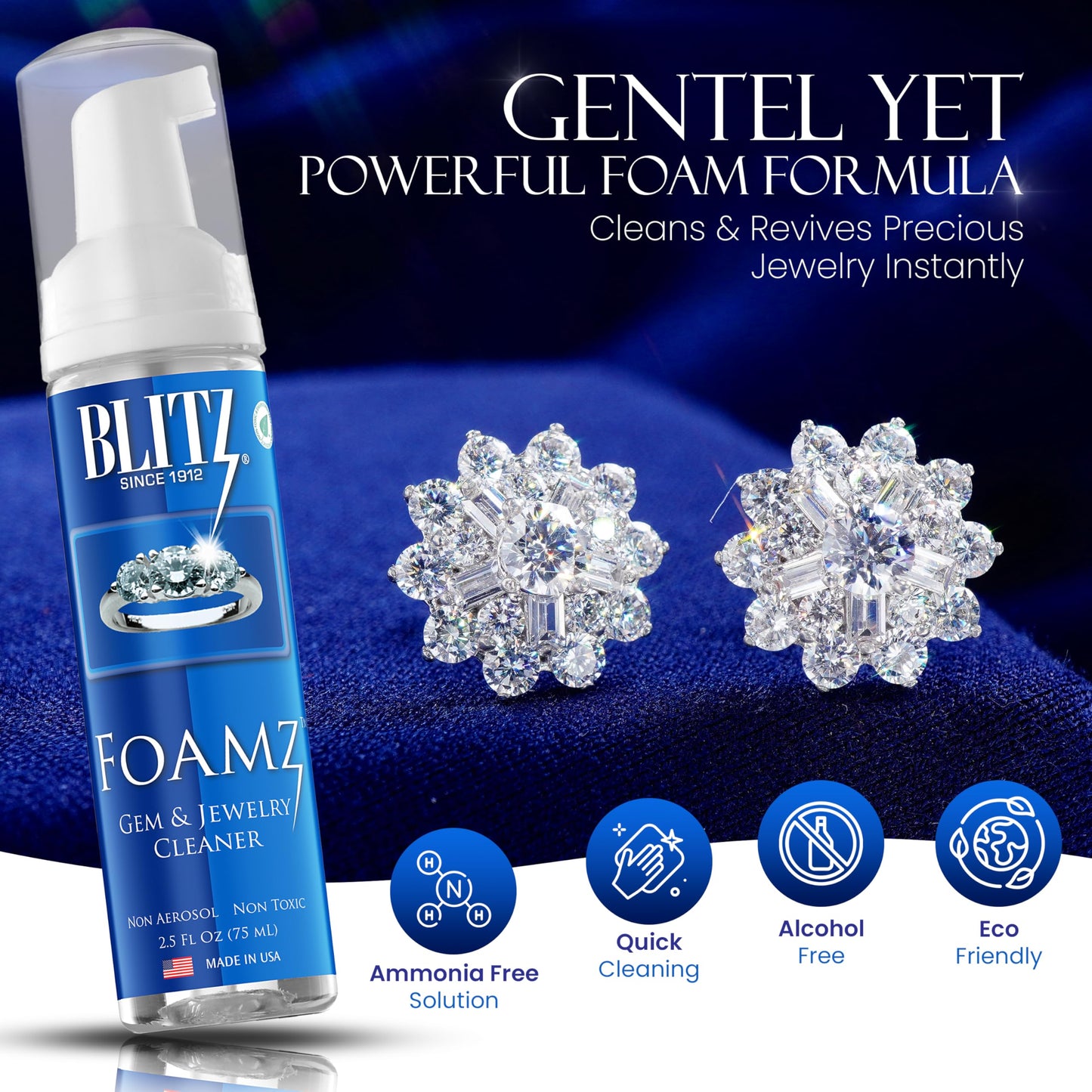 Foamz Gem & Jewelry Cleaner, 2.5 Oz