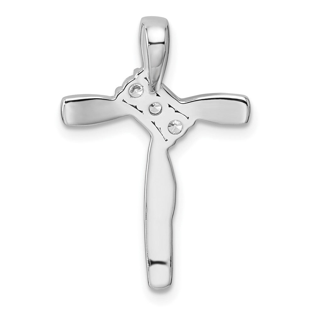 14k White Gold 1/2 carat Lab Grown Diamond VS/SI+ G+ Chain Slide Pendant