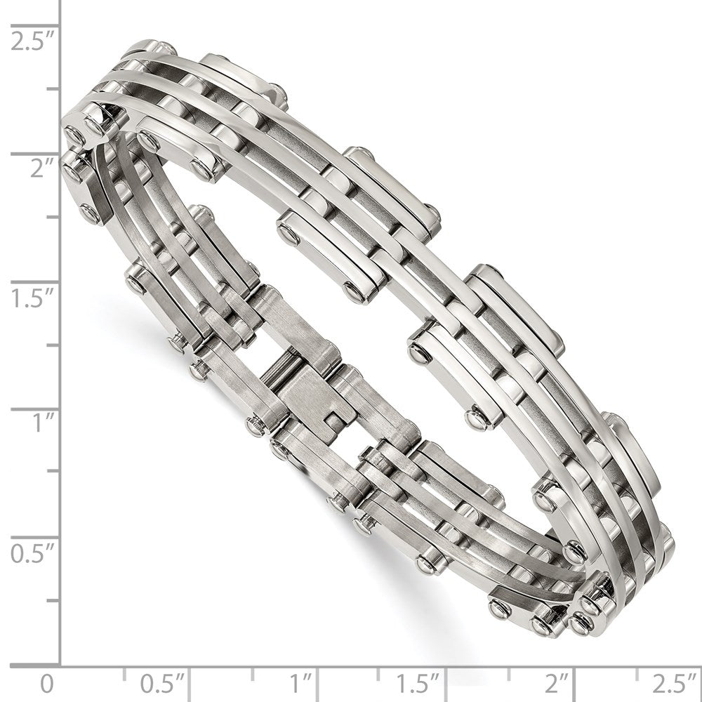 Stainless Steel Polished 7.75in Bracelet 7.25 inches