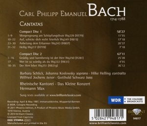 Cantatas [Audio CD] BACH,C.P.E.