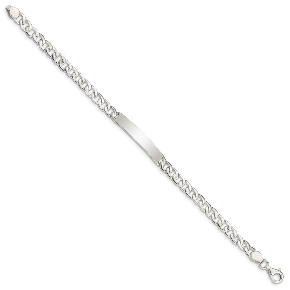 Sterling Silver Baby ID Curb Link Bracelet 6 inches