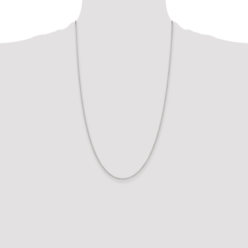 Sterling Silver 1.5mm Rolo Chain 26 Inches