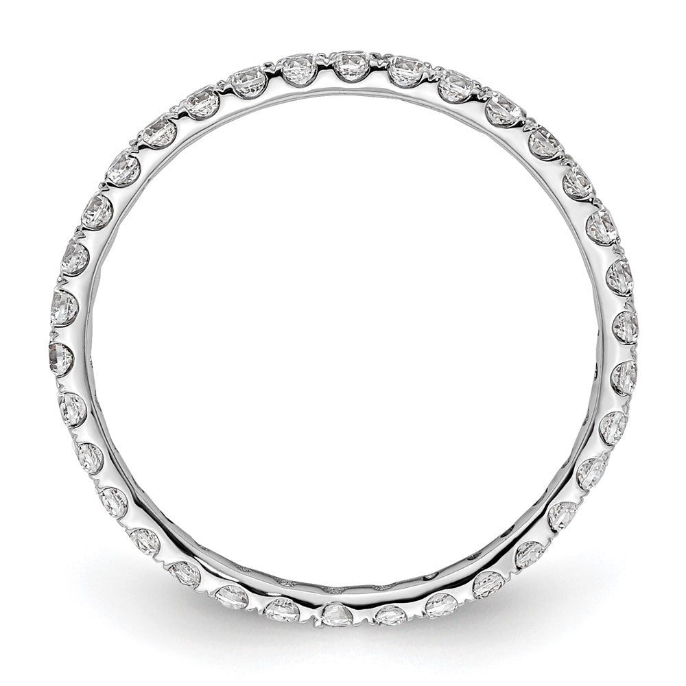 True Origin 14K White Gold 1/2 carat Lab Grown Diamond VS  D E F  Size 5 Eternity Band