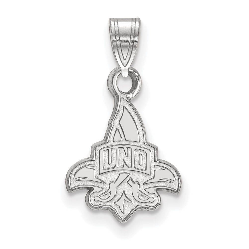 Sterling Silver Official Licensed Collegiate University of New Orleans (UNO) Small Pendant