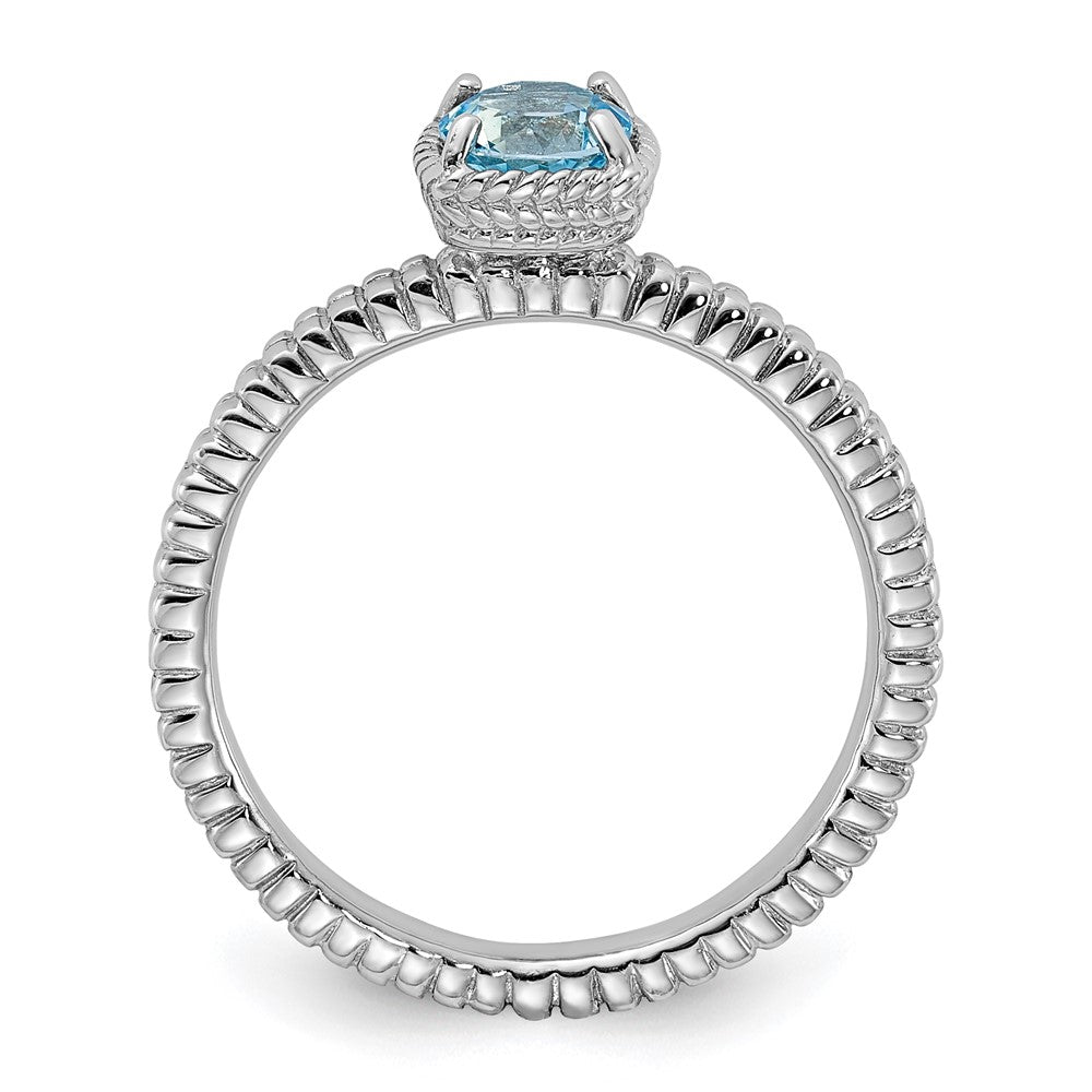 Sterling Silver Stackable Expressions Blue Topaz Ring