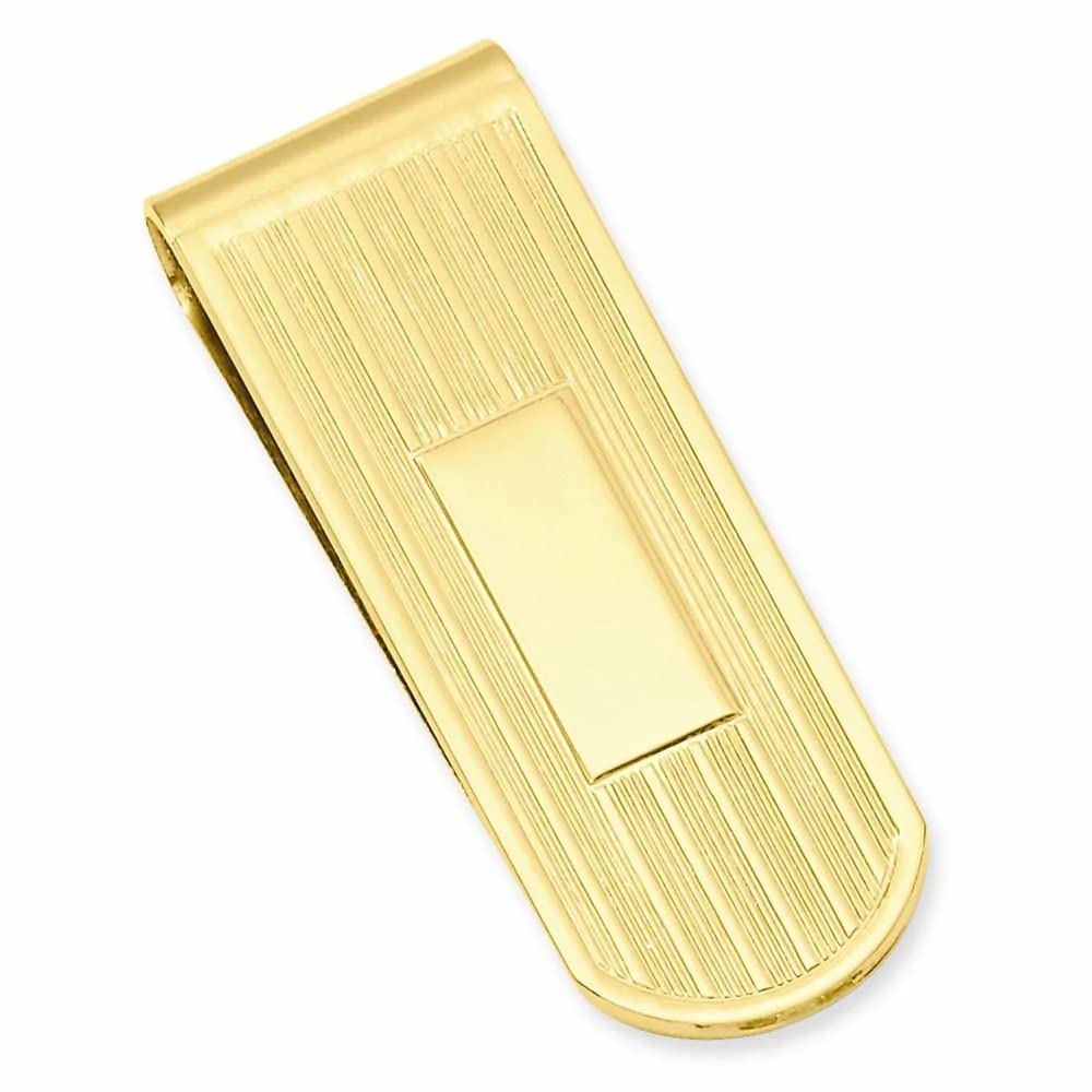 Primal Gold-plated Kelly Waters Etched Lines Money Clip