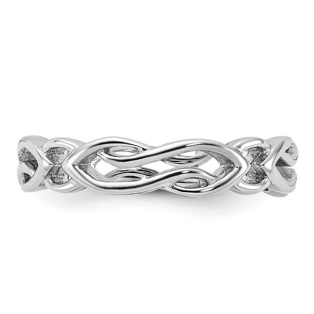 Sterling Silver Stackable Expressions Carved Band Ring