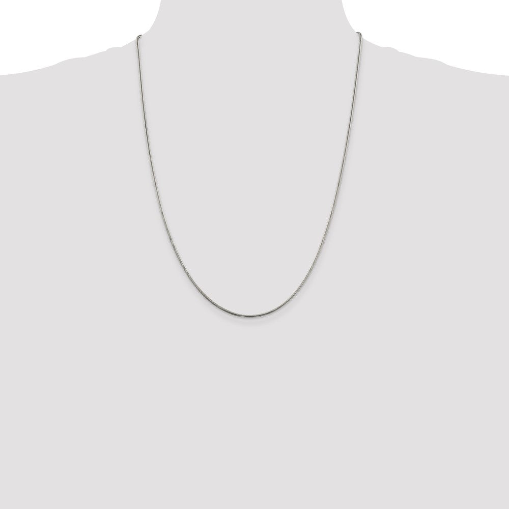 Sterling Silver 1.5mm Snake Chain 24 Inches