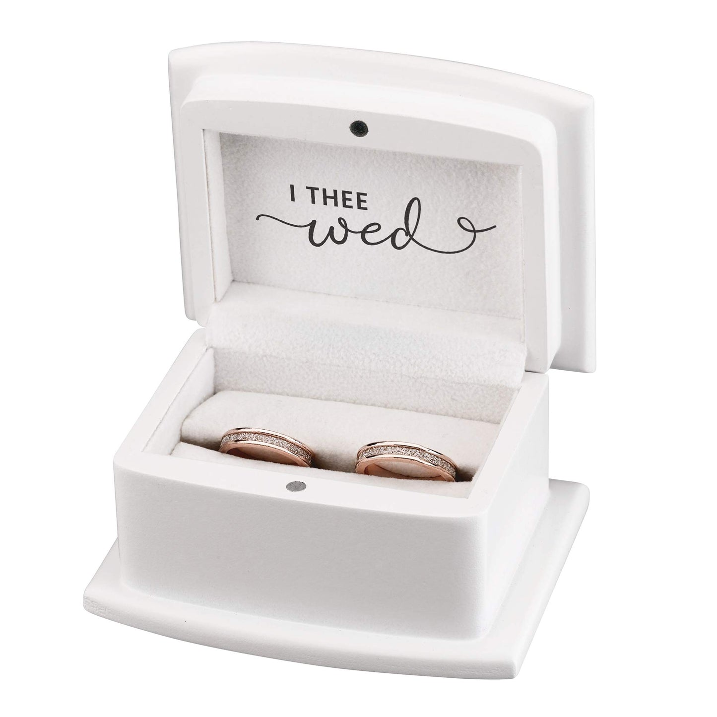 Lillian Rose White, Thee Wed Box Ring Pillow Alternative, 1 Count (Pack of 1)