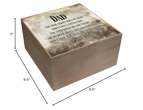 Cottage Garden EWOODBOX-06 Dad, You Have Always Been My Hero Keepsake Box