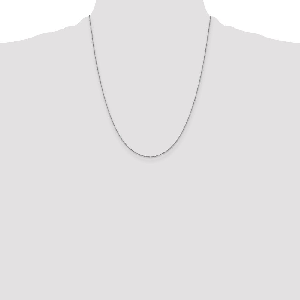 10k White Gold 1.0 mm D/C Cable Chain