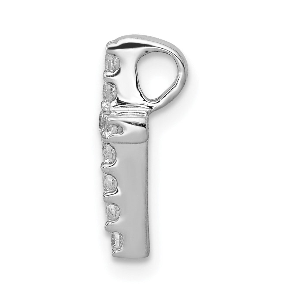 14k White Gold 1/5 carat Lab Grown Diamond VS/SI+ G+ Chain Slide Pendant