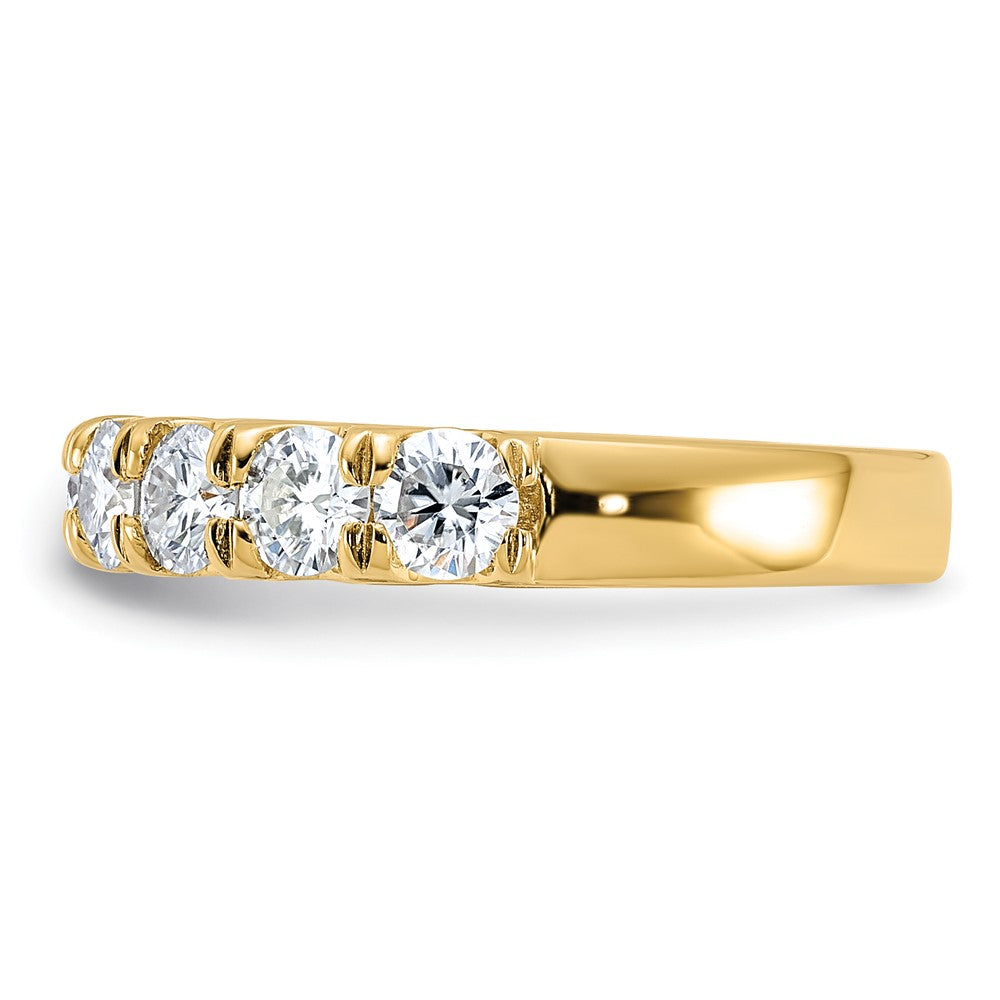 14ky 1.50ct. 9 Stone D E F Pure Light Moissanite Band
